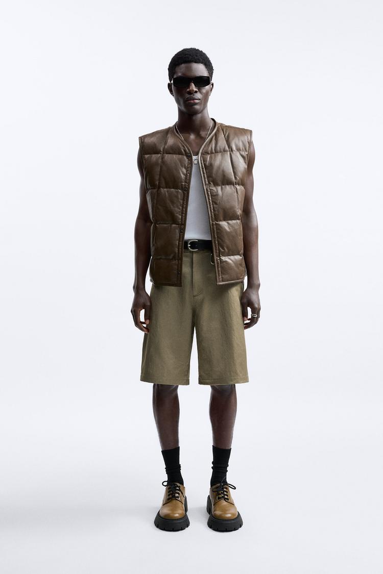 LEATHER PUFFER GILET- LIMITED EDITION