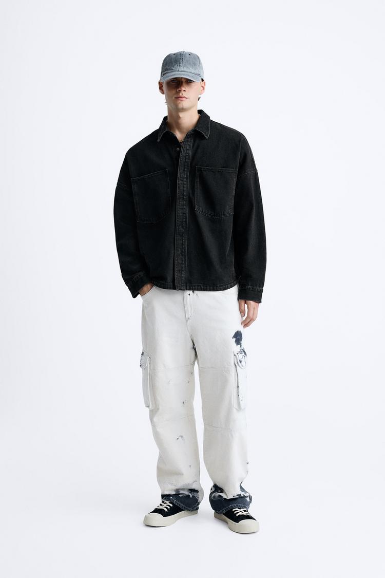 RELAXED FIT DENIM OVERSHIRT
