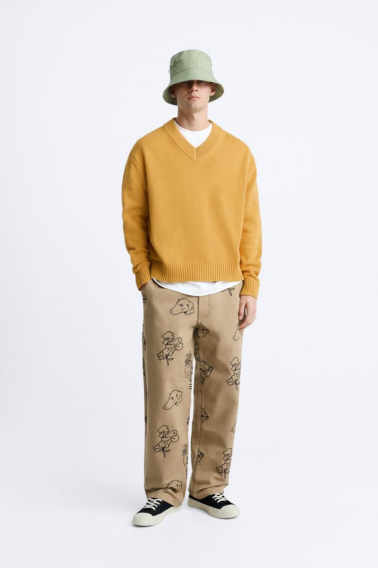 EMBROIDERED TROUSERS