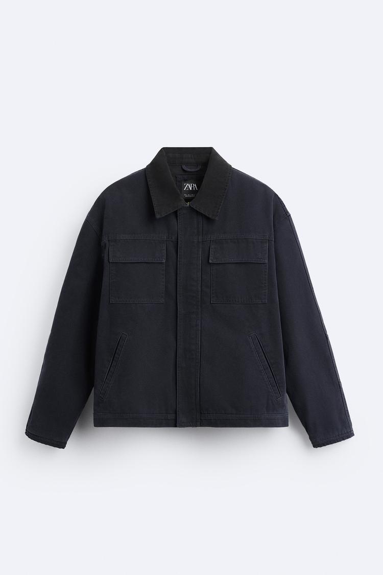 MIXED COLLAR JACKET
