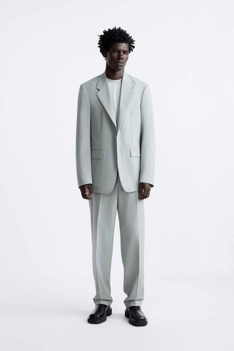 STRAIGHT FIT SUIT TROUSERS