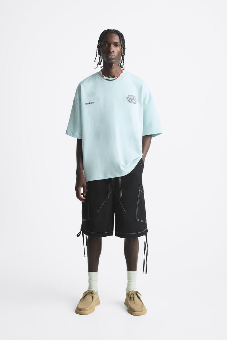 PRINTED SWEATSHIRT WITH SLOGAN