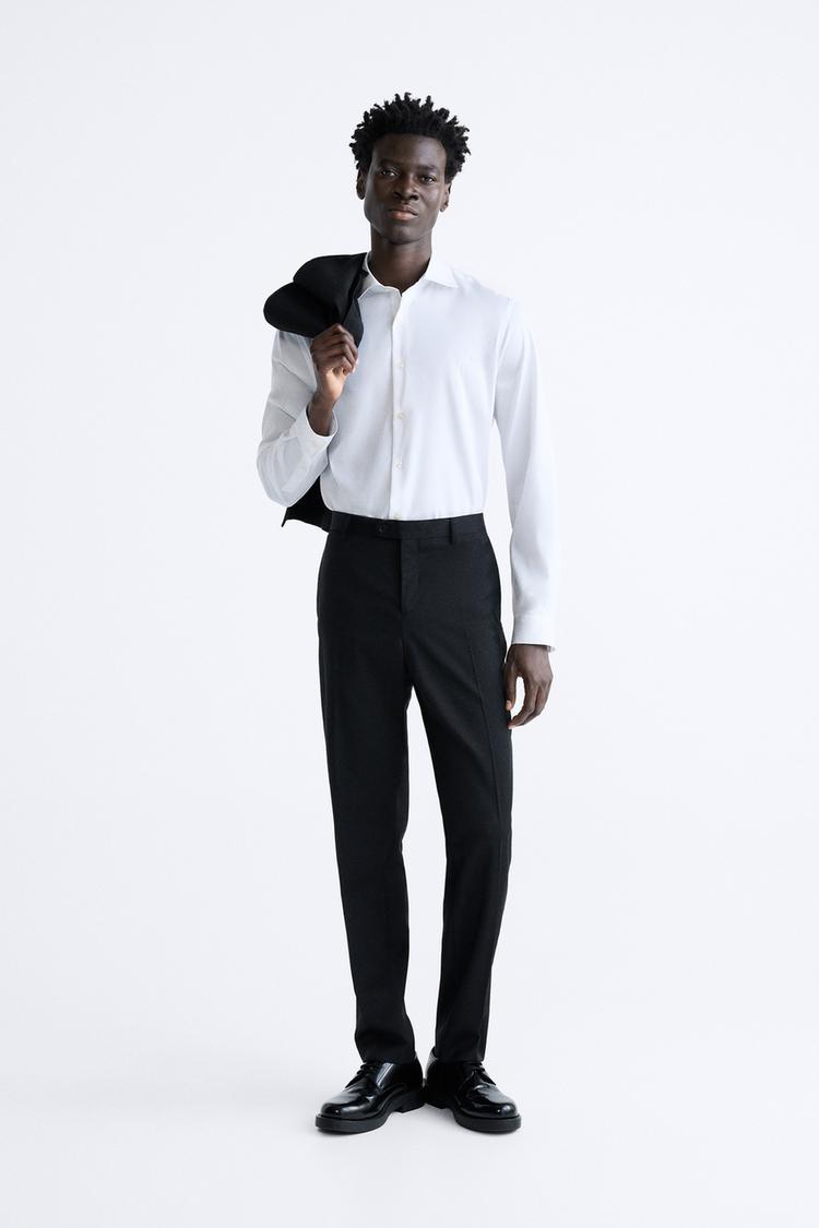 TEXTURED LYOCELL BLEND SHIRT