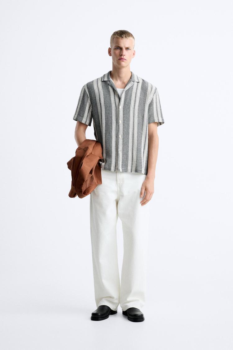 STRIPED TEXTURED SHIRT