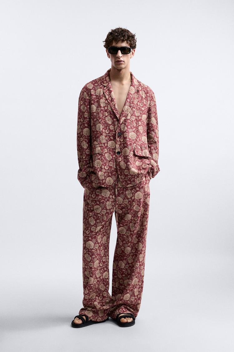 FLORAL PRINT SUIT TROUSERS - LIMITED EDITION
