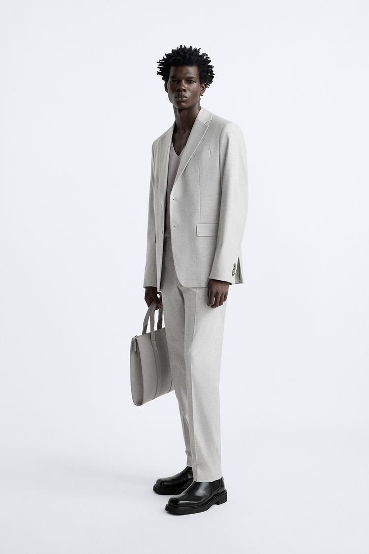 TEXTURED SUIT BLAZER