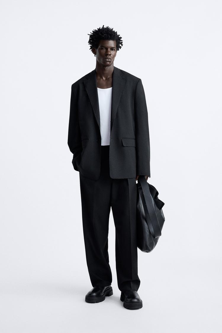 SUIT BLAZER WITH IRREGULAR TRIMS