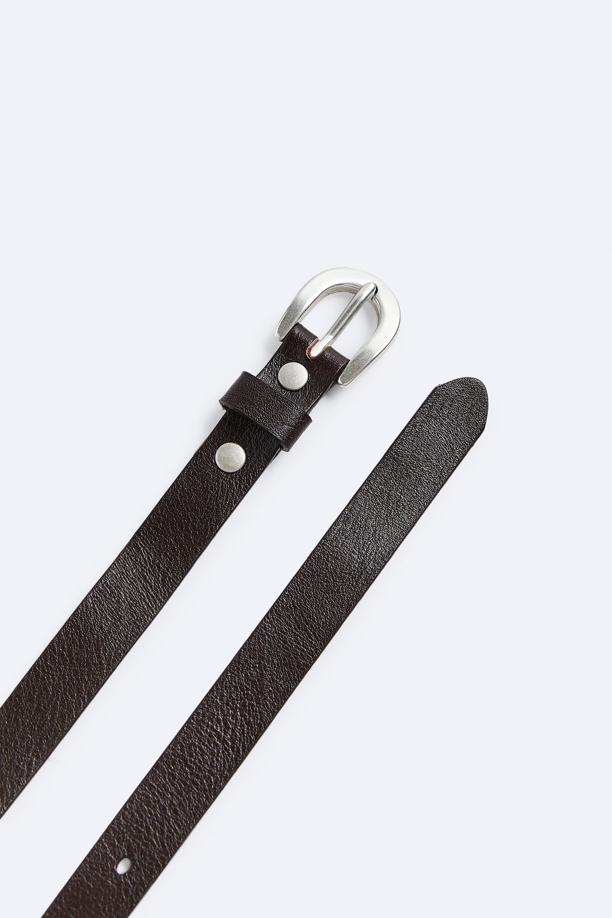 Zara NARROW LEATHER BELT Mall of America®