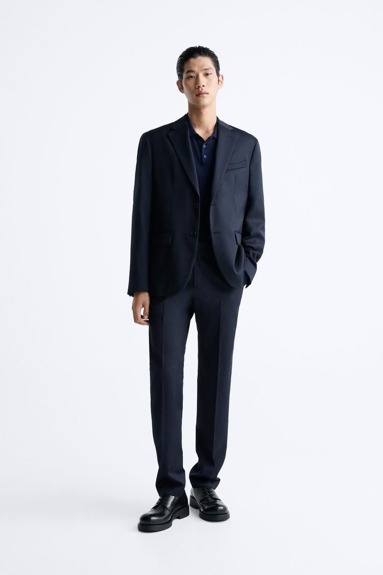100% WOOL SUIT TROUSERS