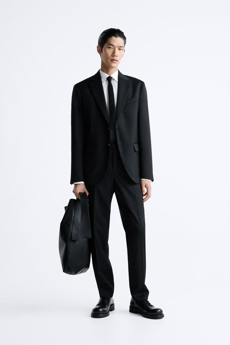 100% WOOL SUIT TROUSERS