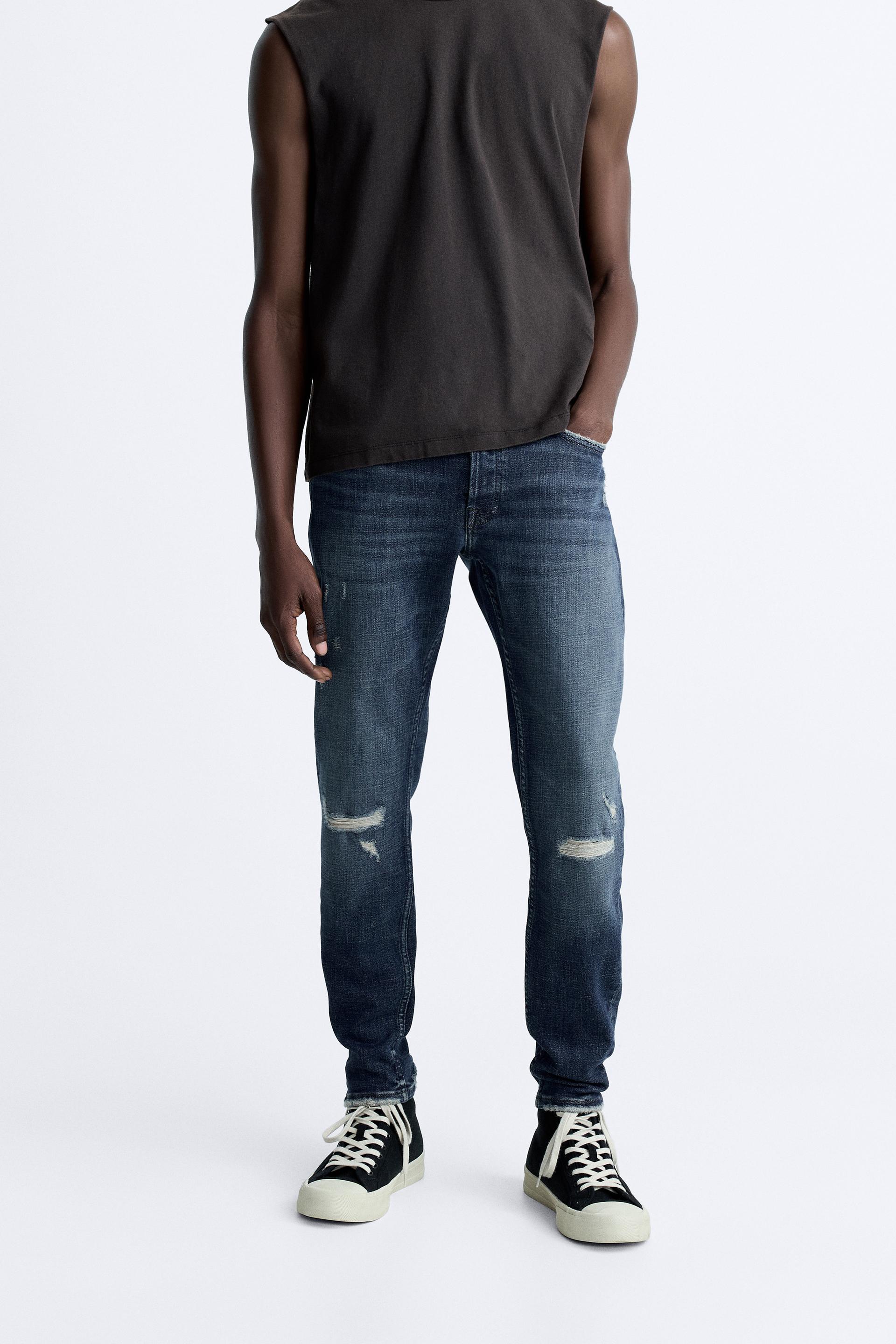 Zara Jeans Rib Zara Ripped Skinny Jeans International Shipping