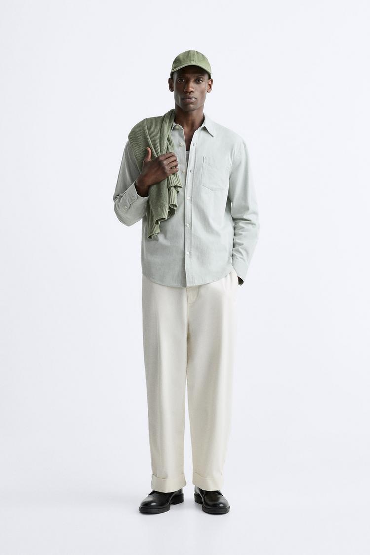 COTTON - LINEN TEXTURED SHIRT