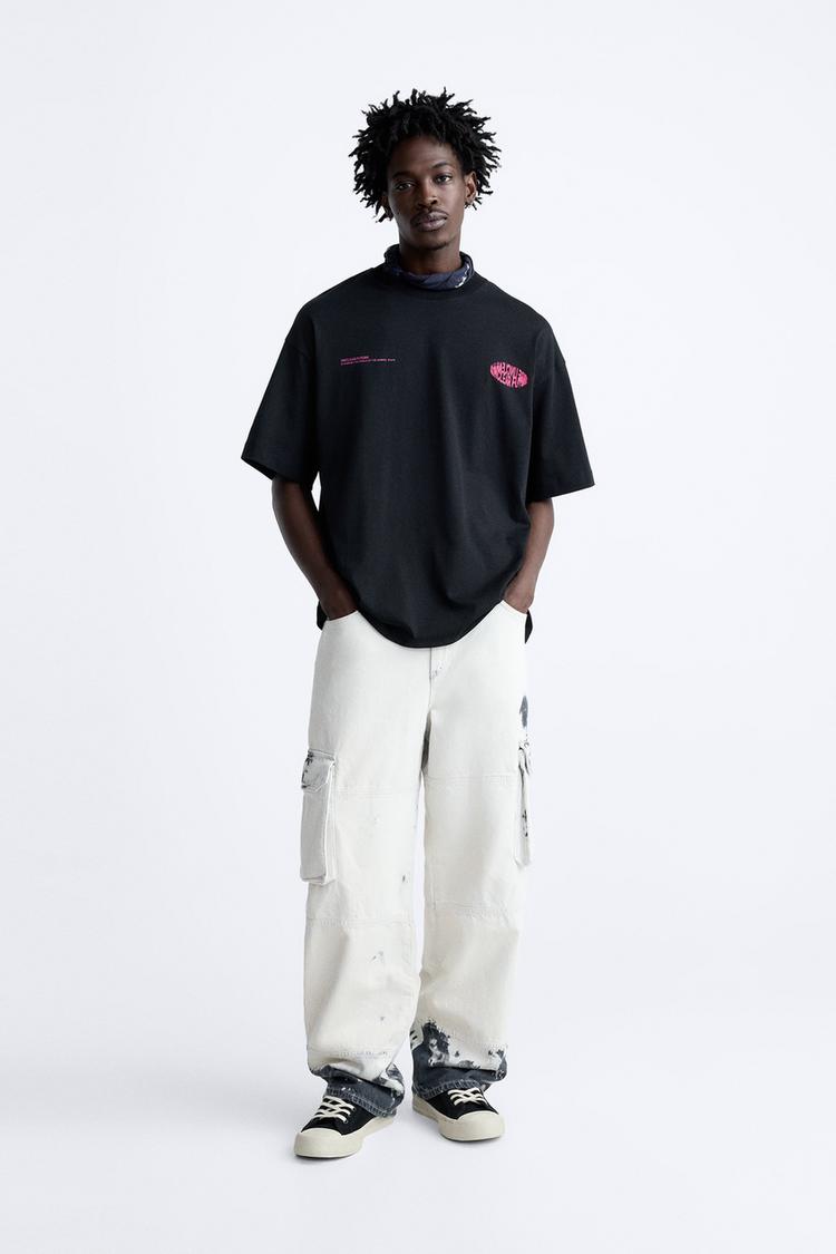 CONTRAST PRINTED T-SHIRT