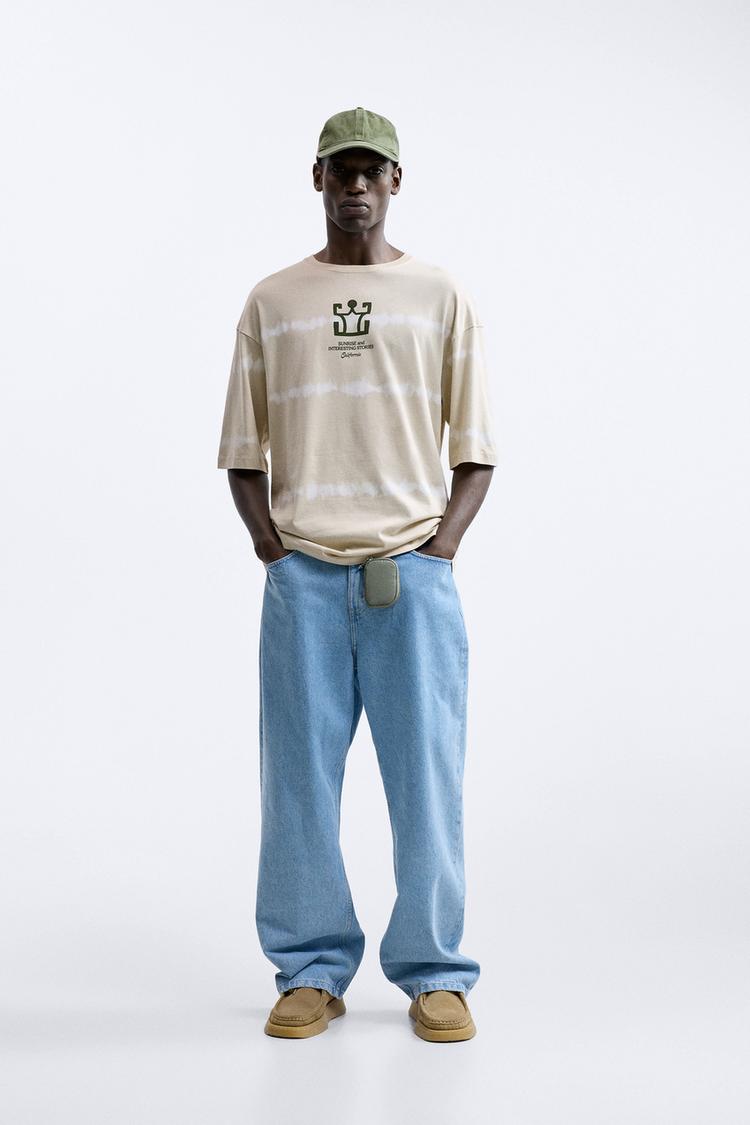 TIE-DYE STRIPED T-SHIRT