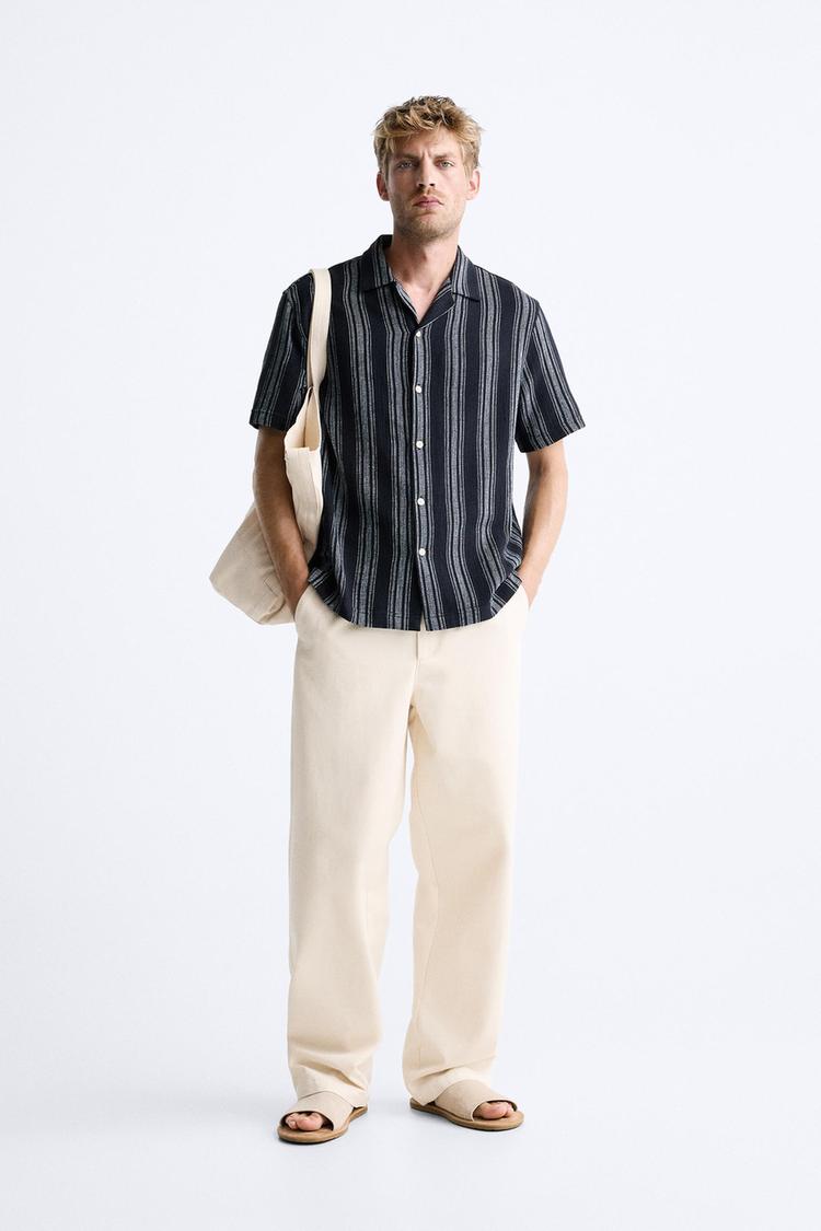 STRIPED TEXTURED SHIRT