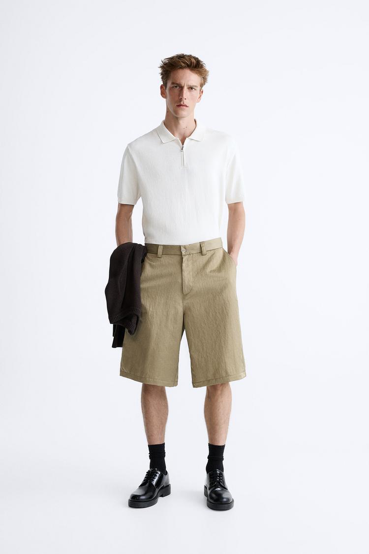KNIT POLO SHIRT WITH ZIP