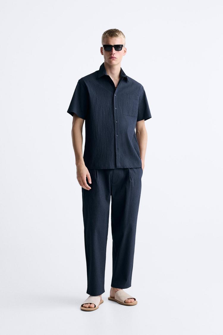 SEERSUCKER SHIRT WITH POCKET