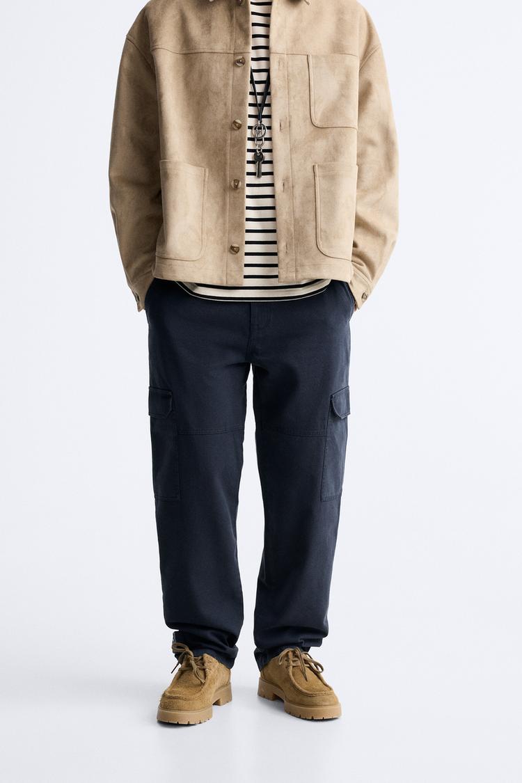 STRAIGHT FIT CARGO TROUSERS