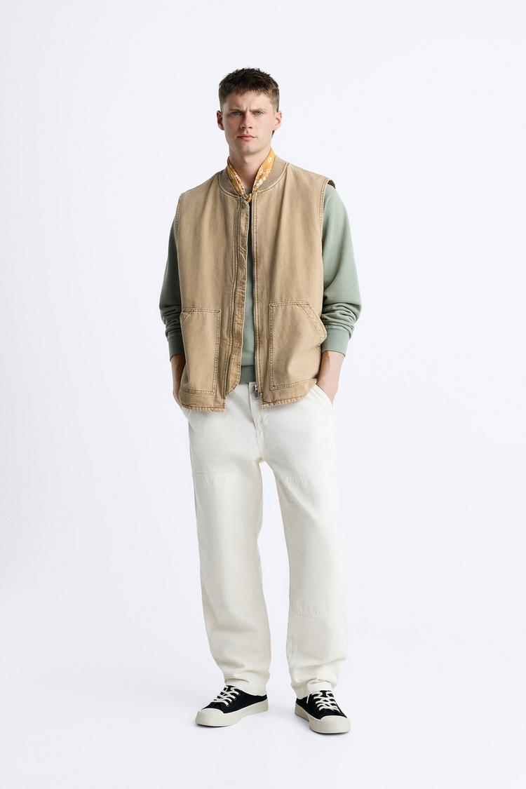 TEXTURED COTTON GILET