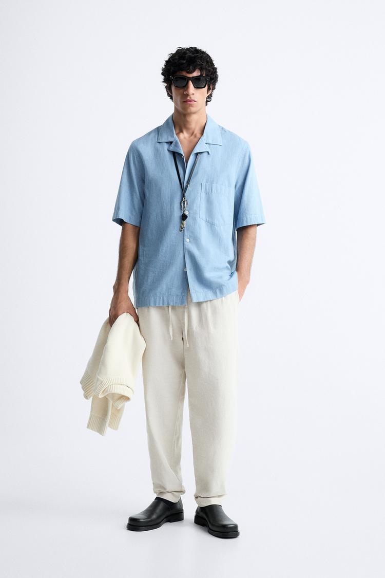 LINEN/COTTON TROUSERS