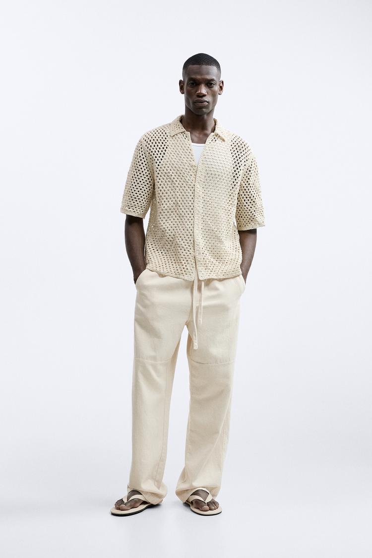 TEXTURED CROCHET SHIRT