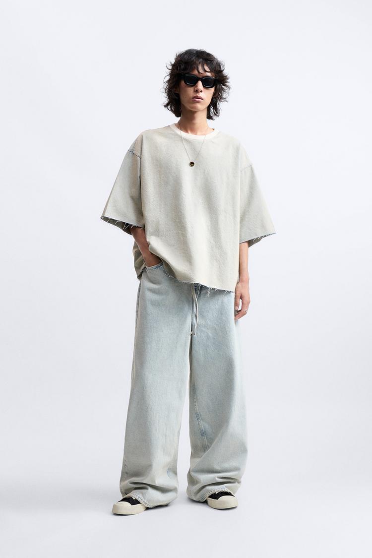 CROPPED DENIM SWEATSHIRT