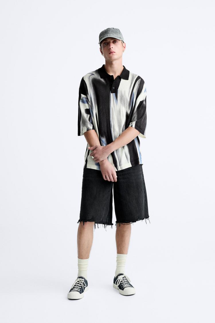 RELAXED FIT DENIM BERMUDA SHORTS