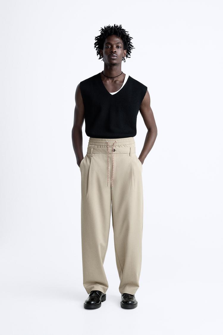 TROUSERS WITH DOUBLE WAIST