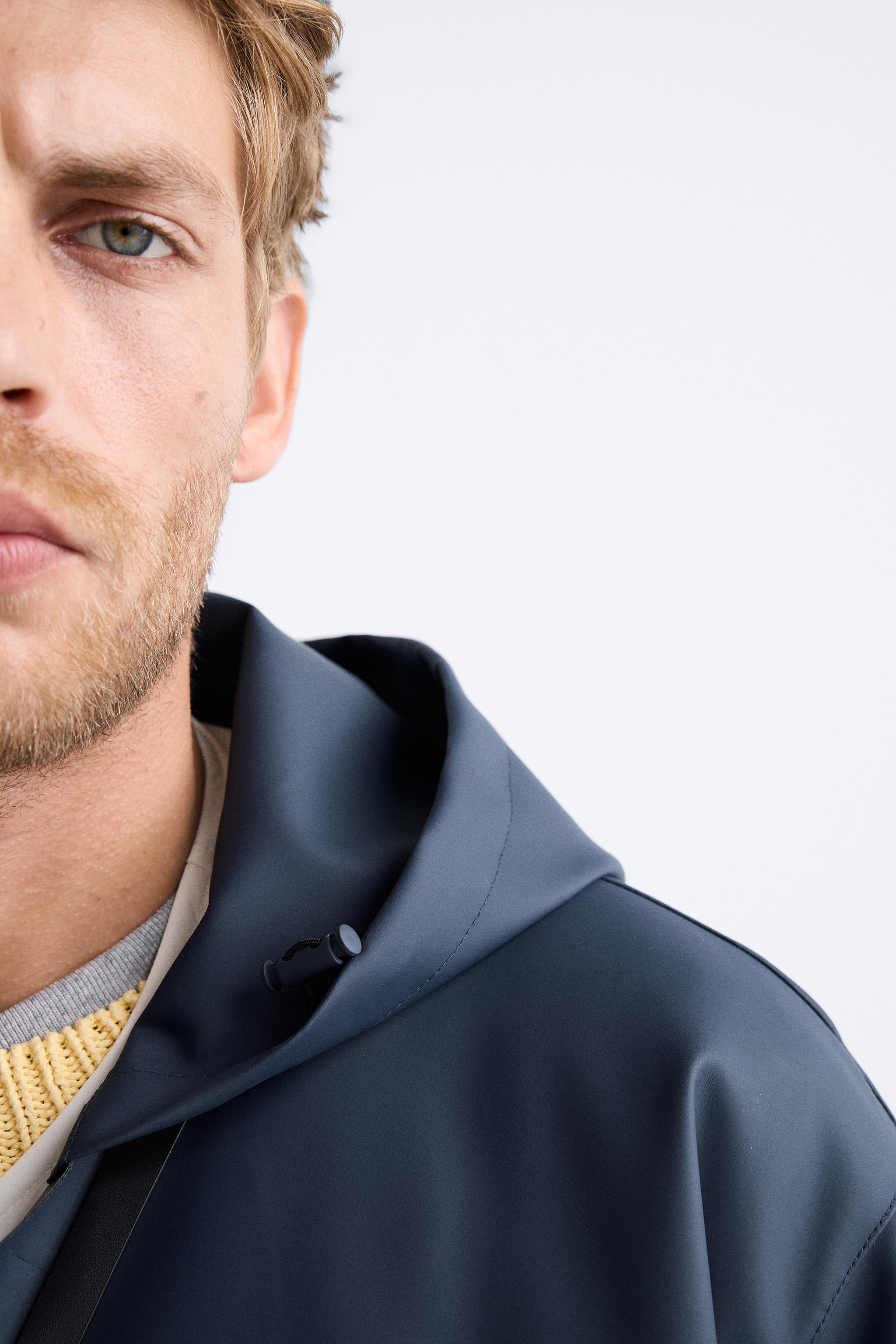 Zara cheap rubberized parka