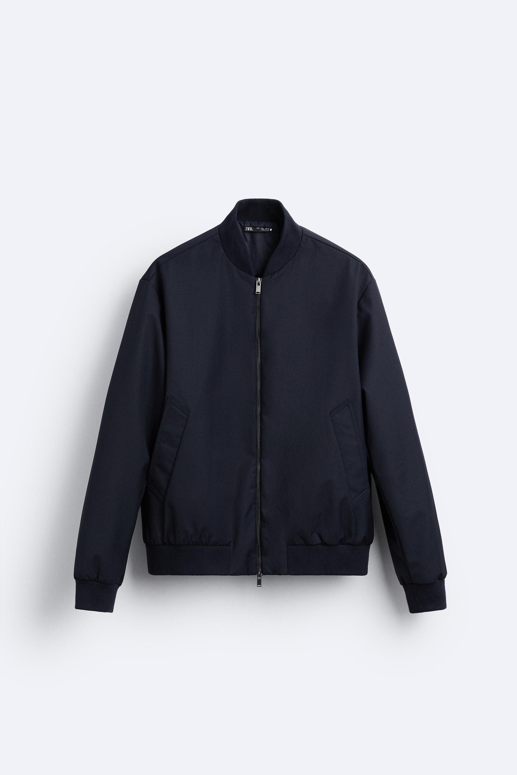 Zara Wool Blend Bomber Jacket