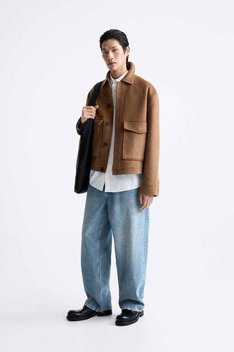 DOUBLE SIDED WOOL BLEND JACKET