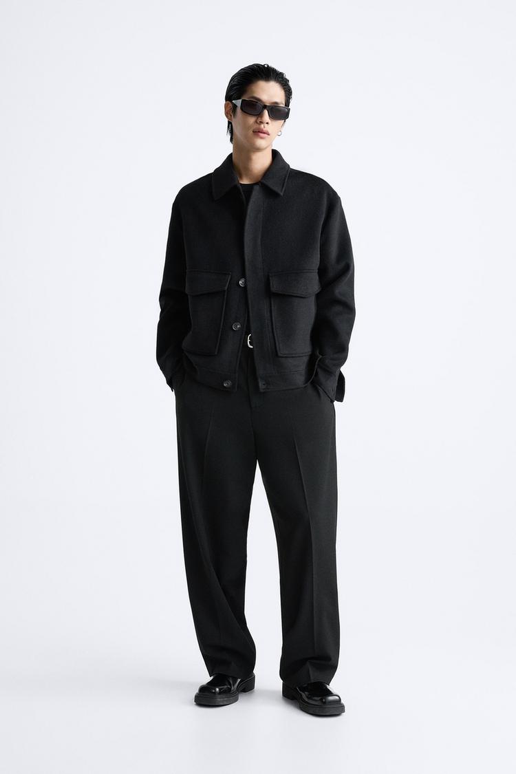 DOUBLE SIDED WOOL BLEND JACKET