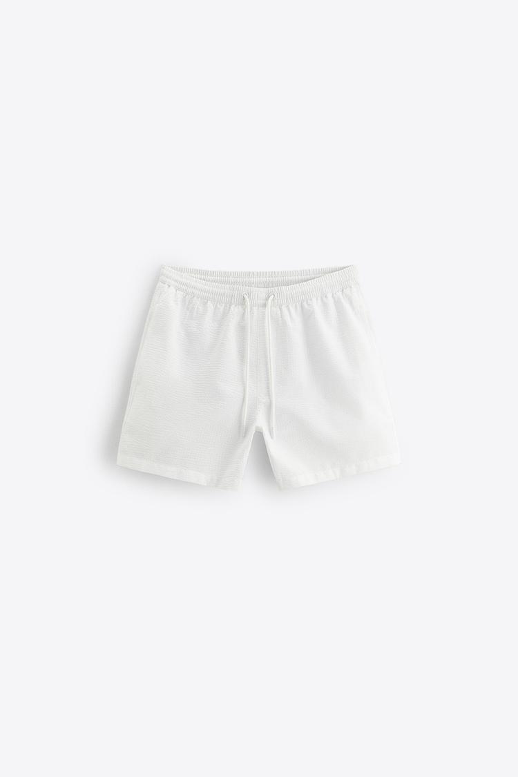 SEERSUCKER SWIMMING TRUNKS