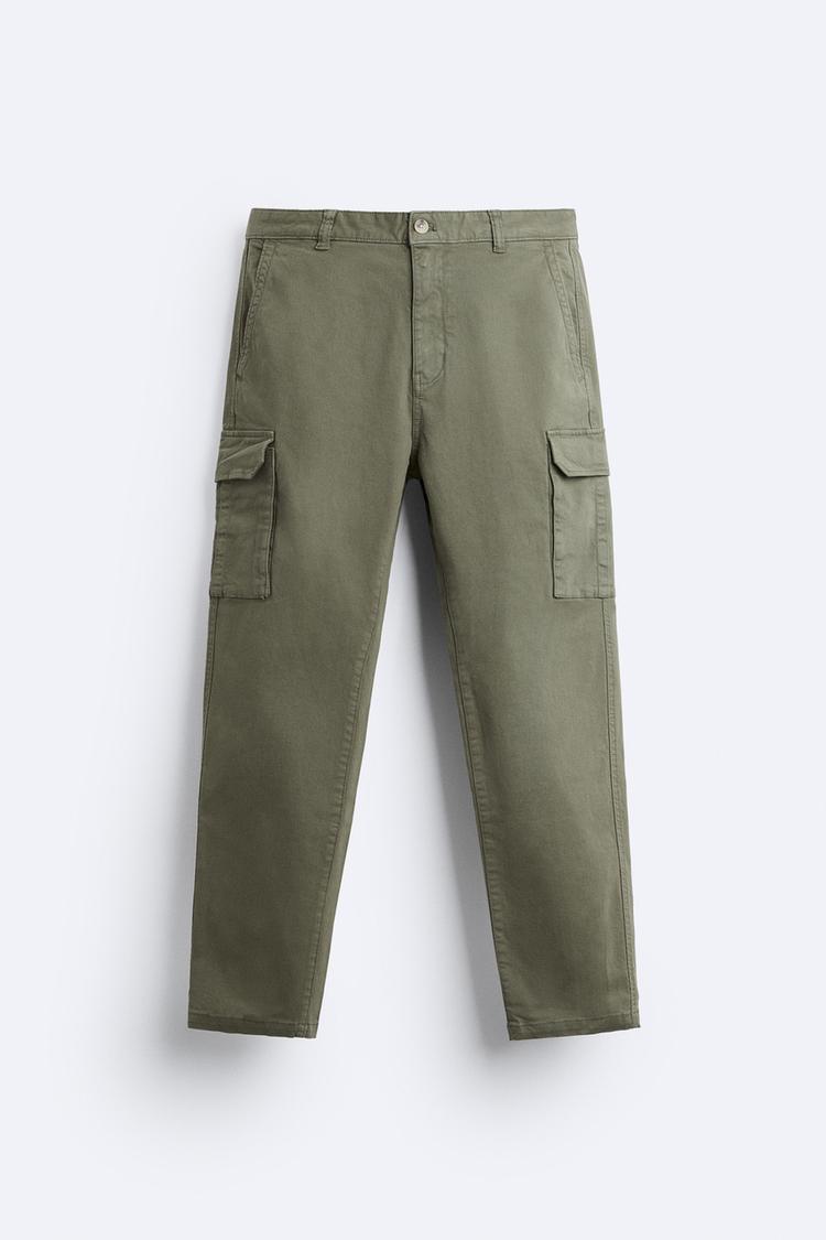 SLIM FIT CARGO TROUSERS