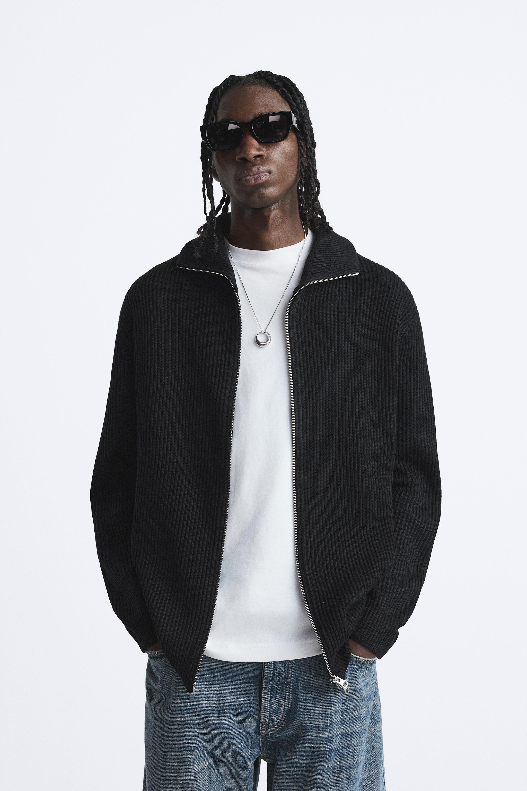 Zip up cheap knit jacket
