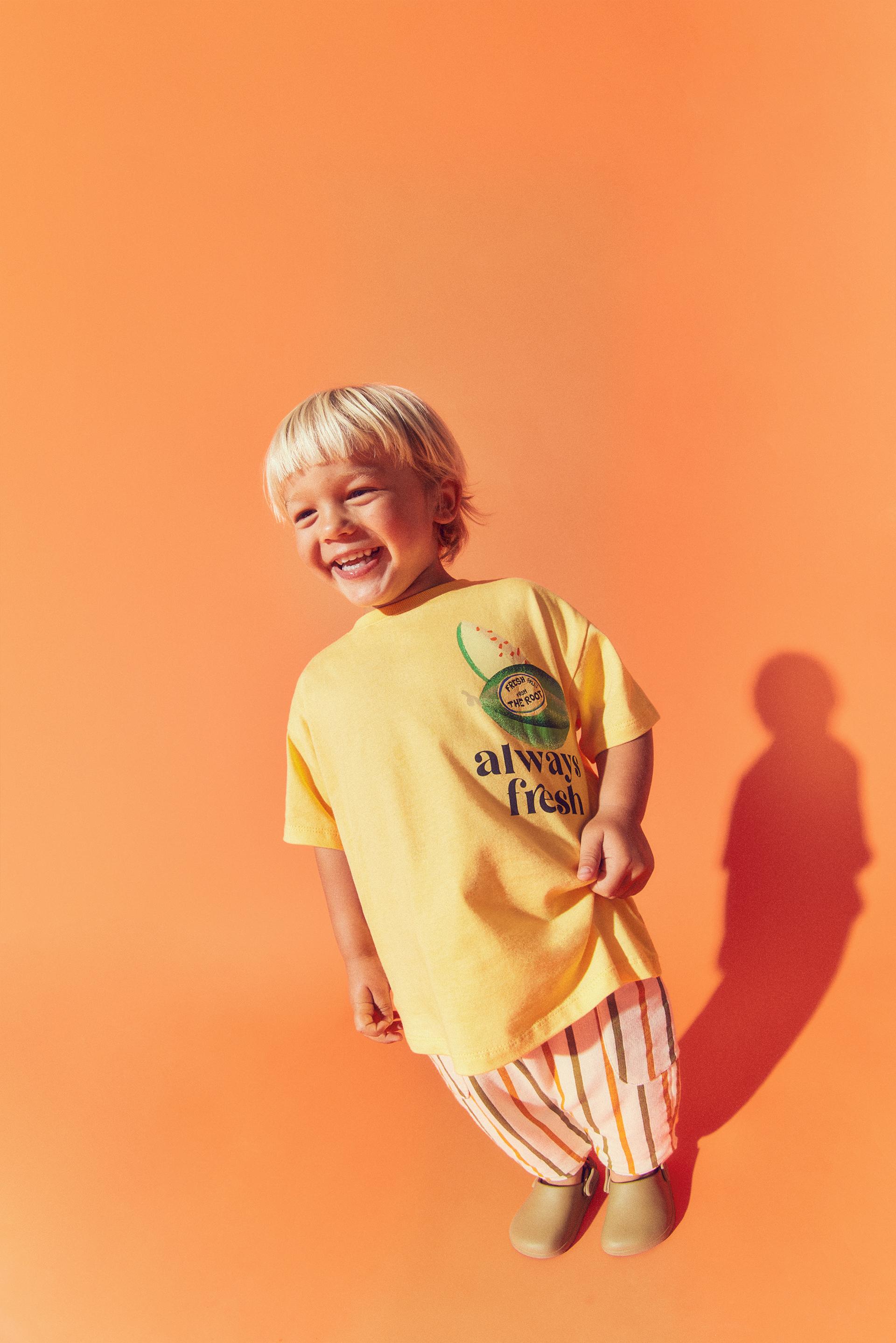 ТЕНИСКА С ПЪПЕШ - светложълт | ZARA България / Bulgaria