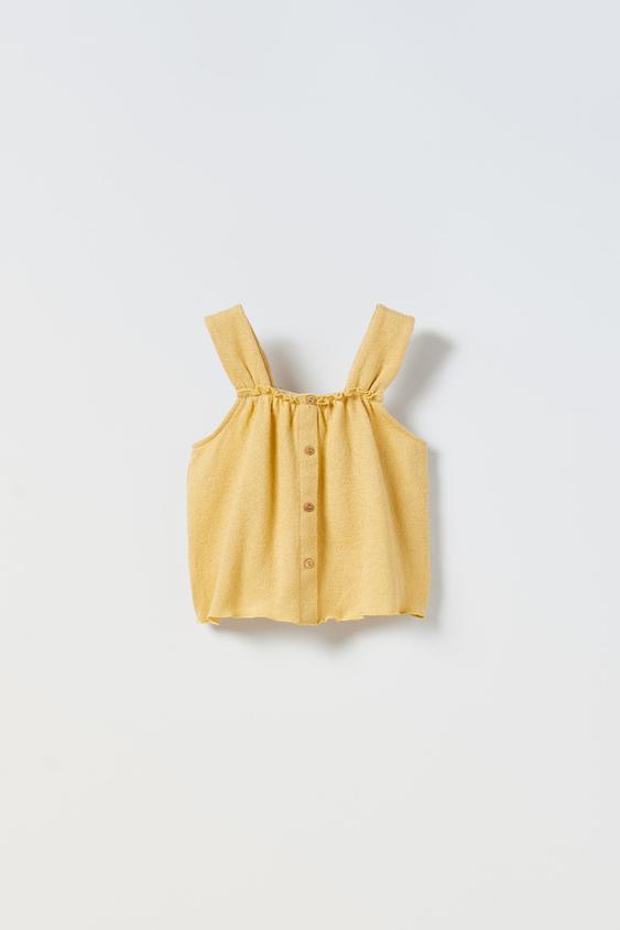 CAMISETA RÚSTICA Oliva ZARA Chile