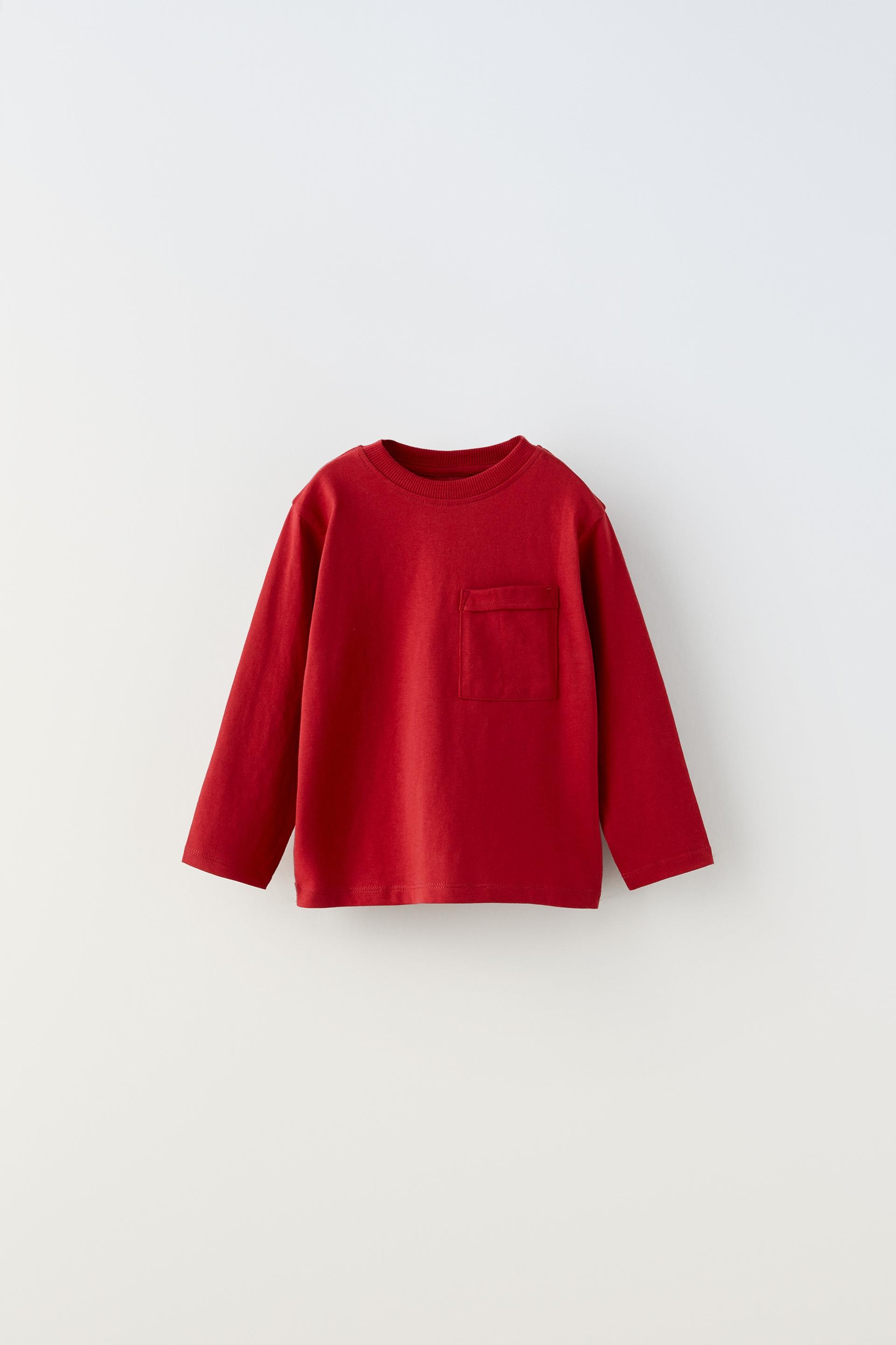 PLAIN TSHIRT WITH POCKET Light burgundy ZARA Ireland