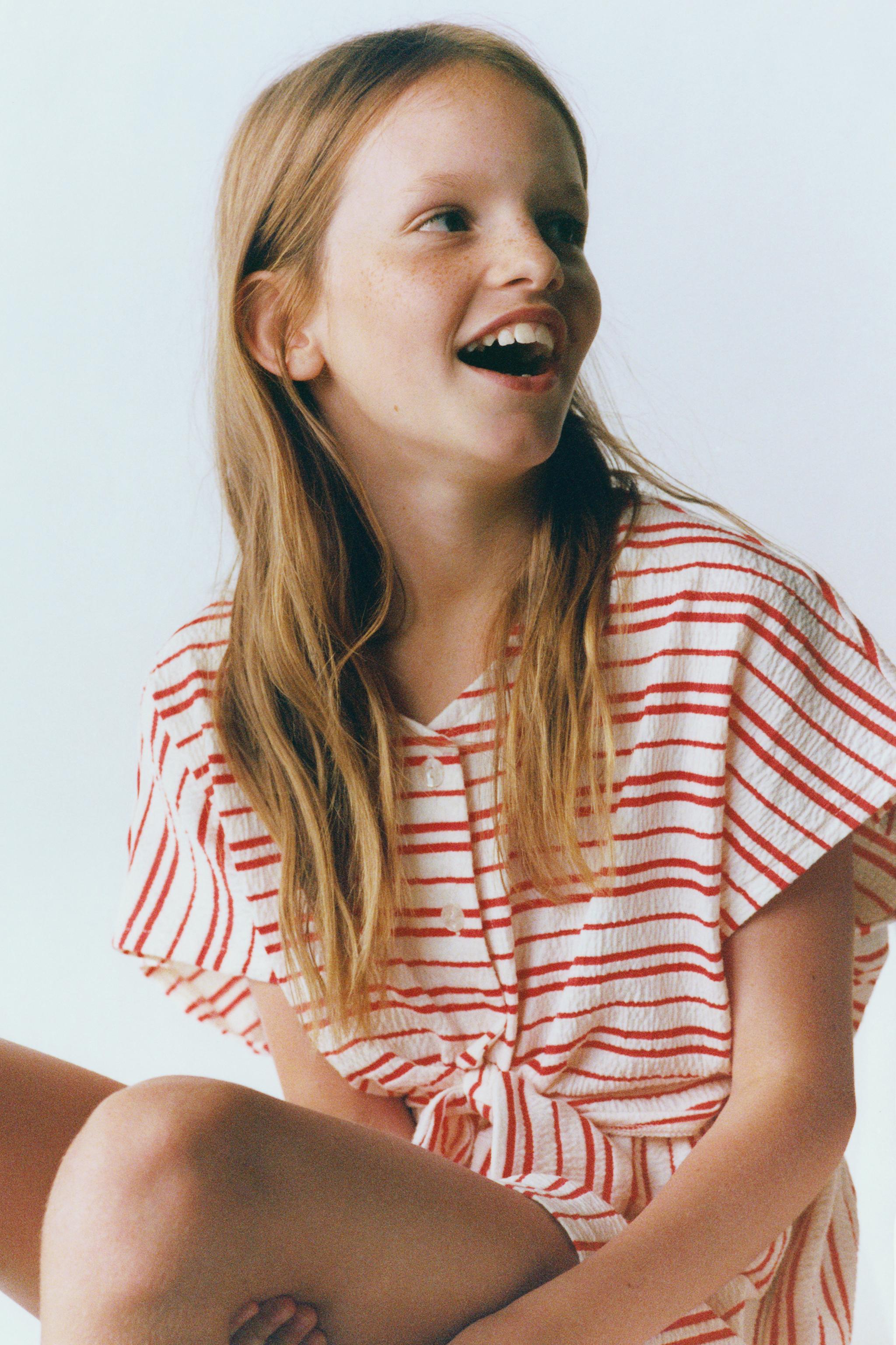 Zara STRIPED JUMPSUIT WITH TIE Mall of America®