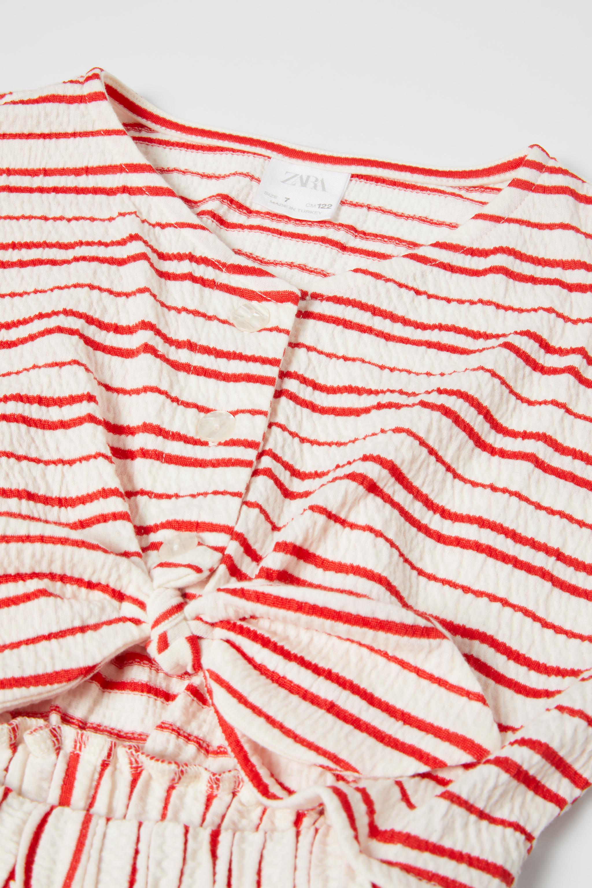 Zara STRIPED JUMPSUIT WITH TIE Mall of America®