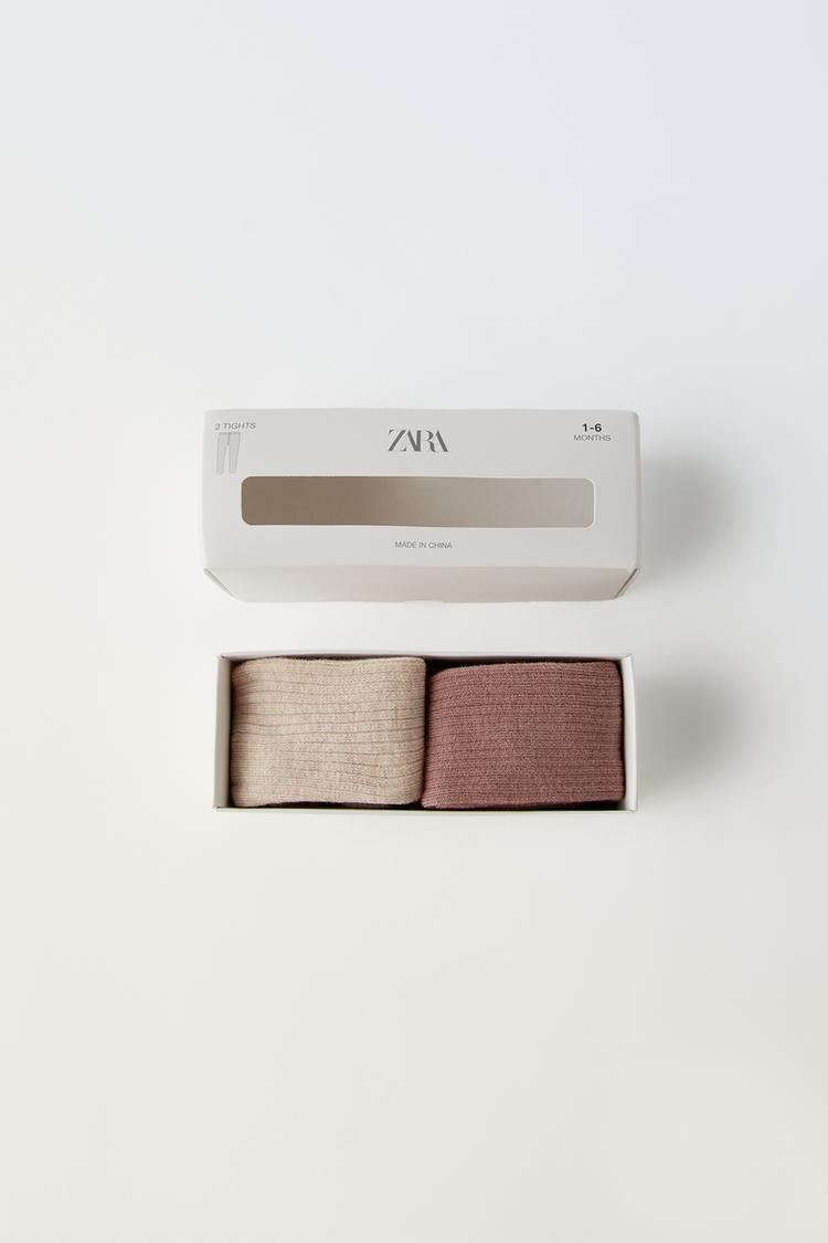 TWO-PACK OF RIB TIGHTS