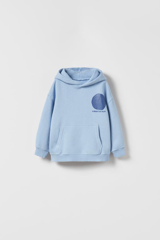 Zara blue hoodie clearance
