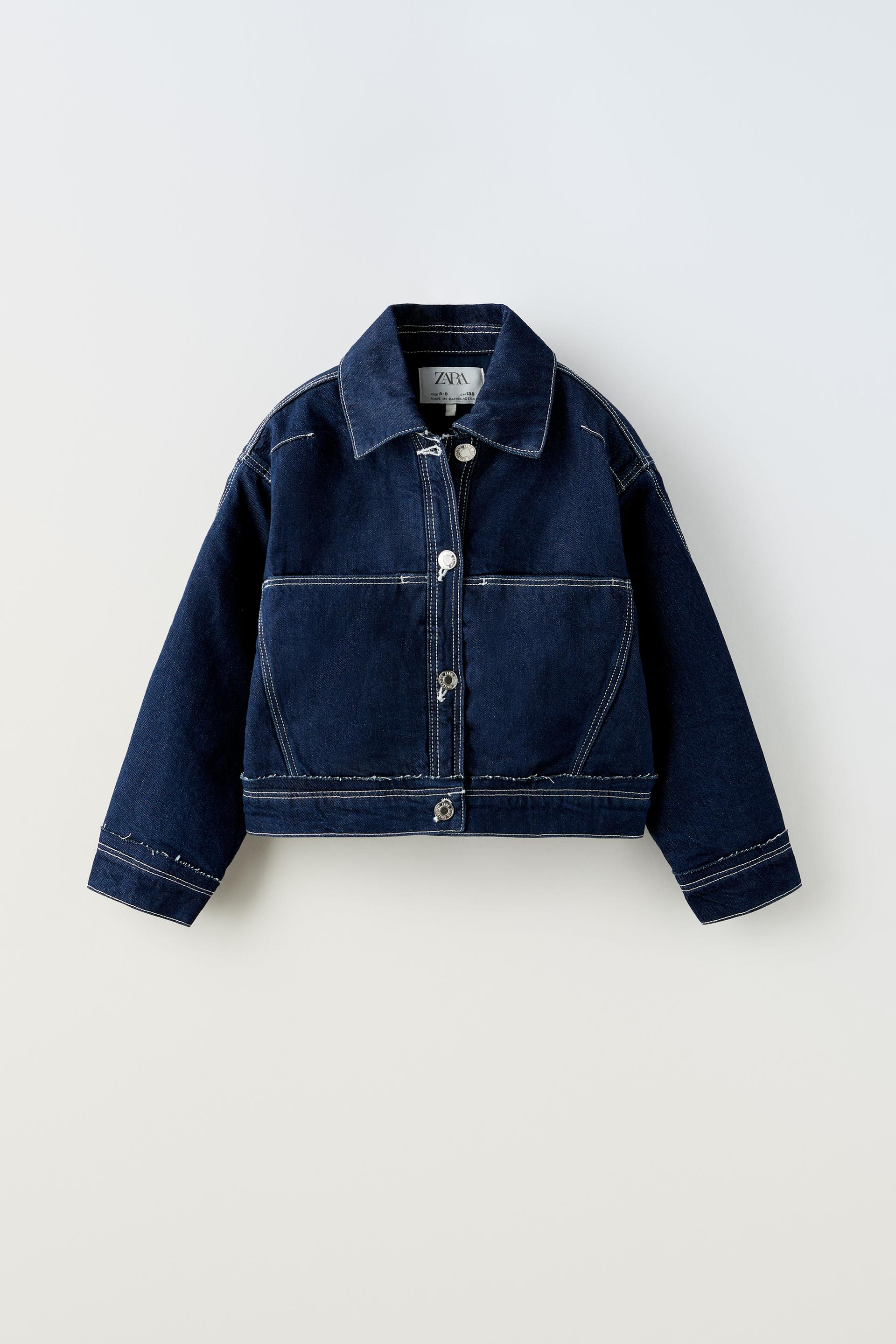 QUILTED DENIM JACKET Blue ZARA Australia