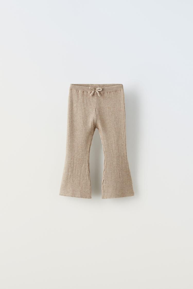 FLARED KNIT LEGGINGS