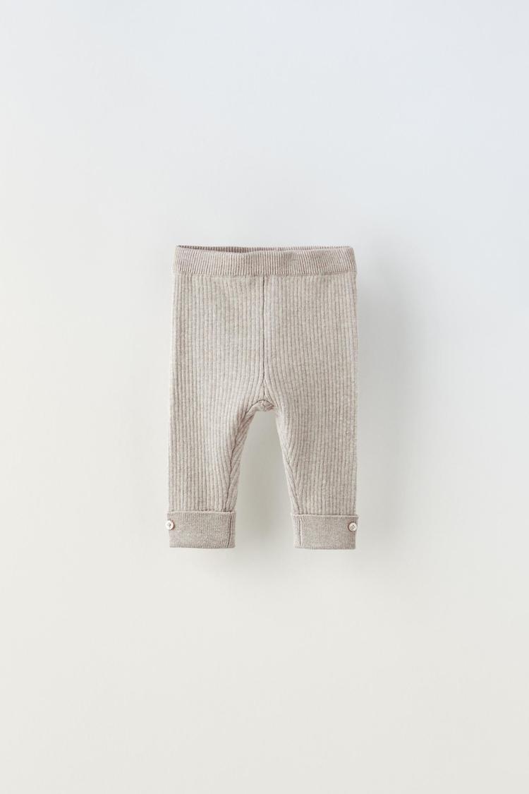 RIBBED KNIT LEGGINGS