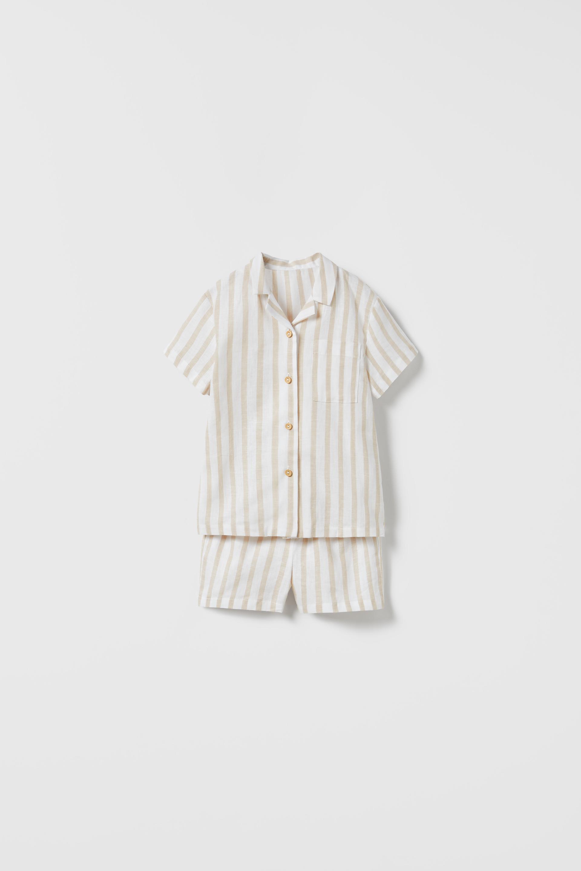 STRIPED LINEN BLEND CO ORD White ZARA Ireland striped-linen-blend-co-ord-white-zara-ireland