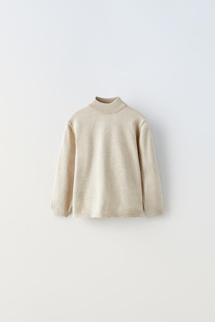 MOCK NECK KNIT SWEATER