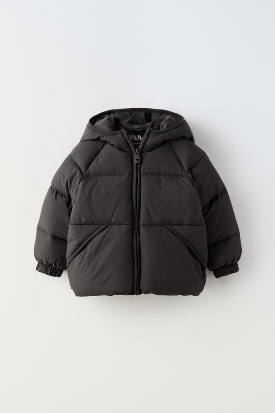 WATERREPELLENT FEATHER AND DOWN PUFFER JACKET Dark anthracite ZARA