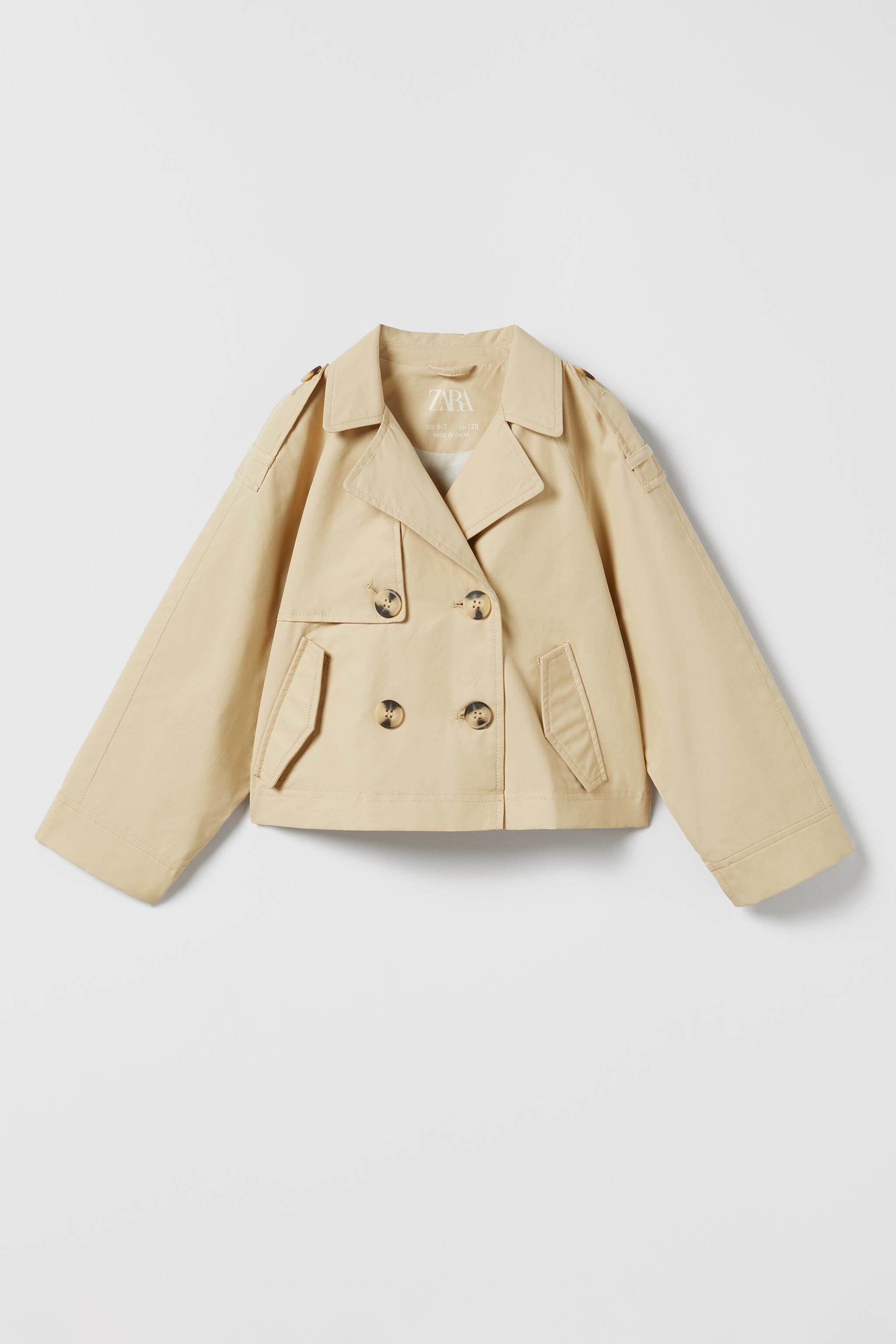 DOUBLE BREASTED SHORT TRENCH COAT