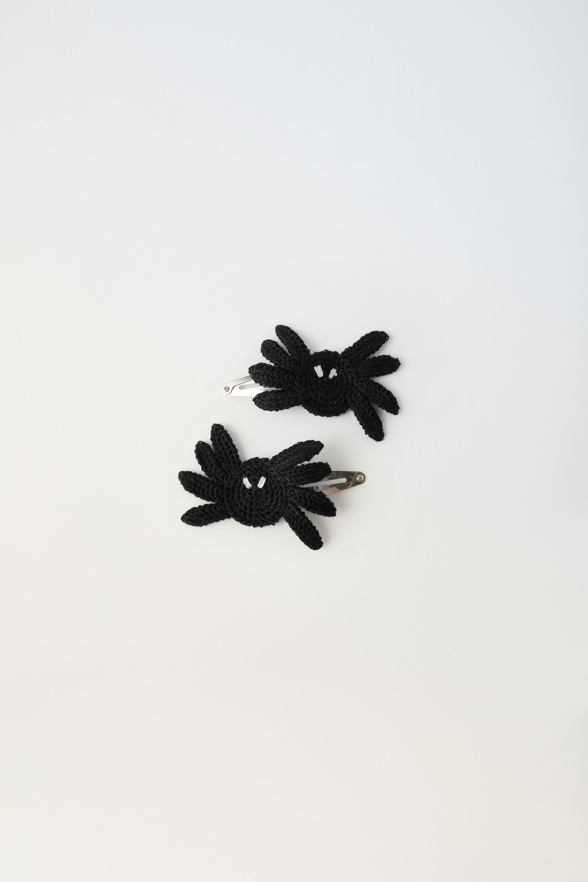 TWO PACK OF CROCHET SPIDER HALLOWEEN HAIR CLIPS